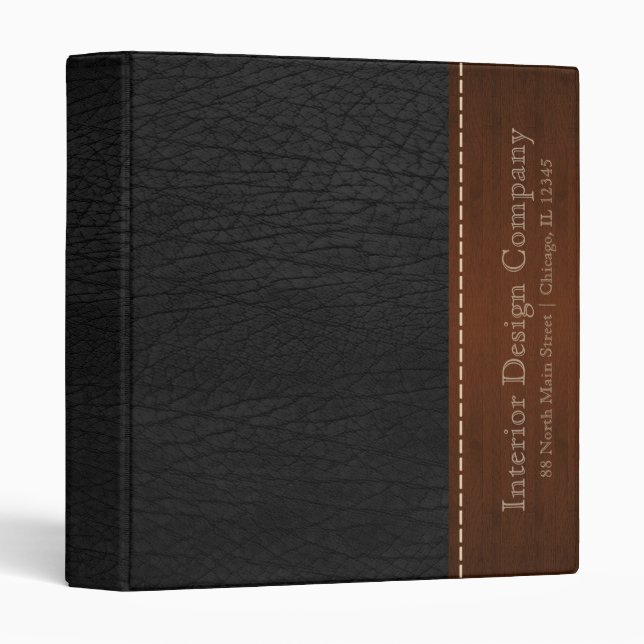 Black leather look binder (Front/Spine)