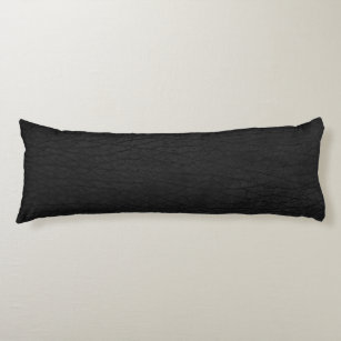 Black leather look body pillow