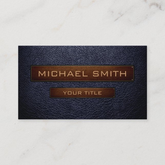 Black leather look brown tag (Front)