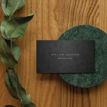 Black Leather Look Business Card by mangomoonstudio at Zazzle