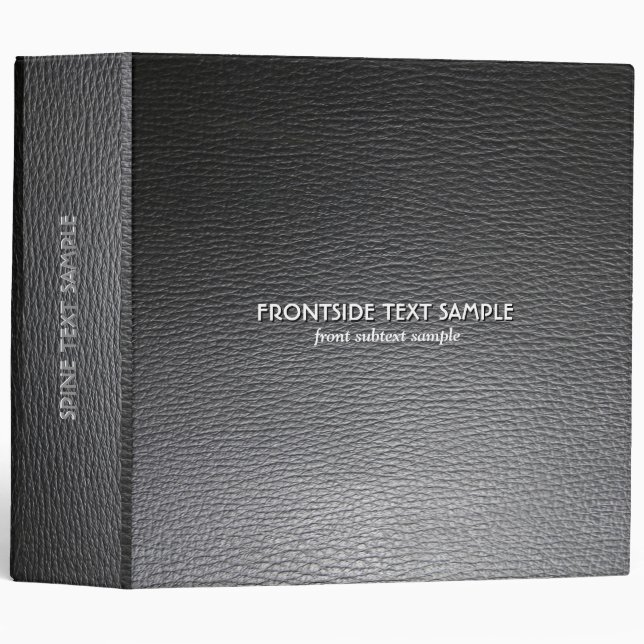 Black Leather Look Customized Avery Binder (Front/Spine)