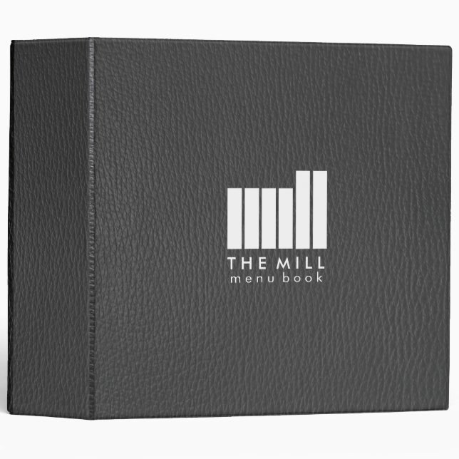 Black Leather Look Customized Avery Binder 7 (Front/Spine)
