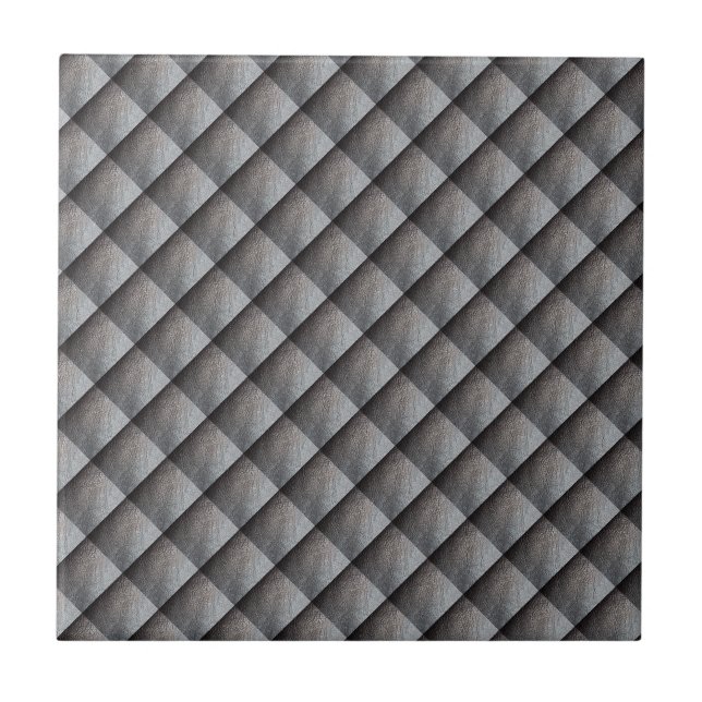 Black leather-look pattern tile (Front)