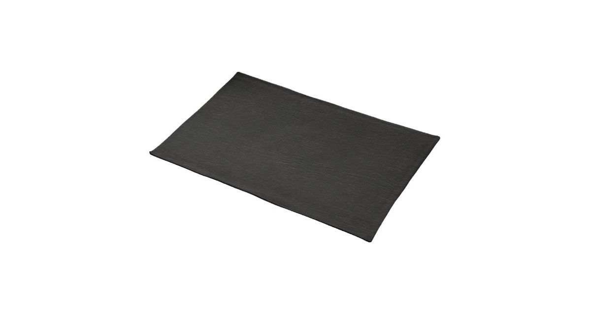 Black Leather Look Placemat | Zazzle