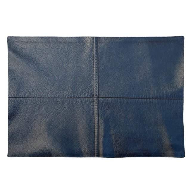 Black Leather Look with Seam Placemat (Front)