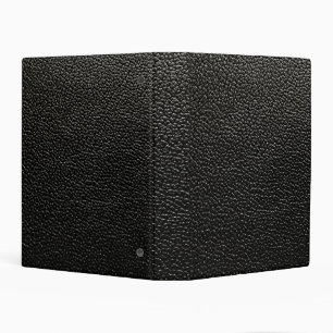 Black leather mini binder