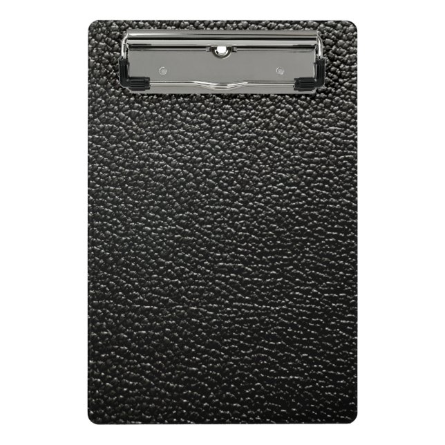 Black leather  mini clipboard (Front)