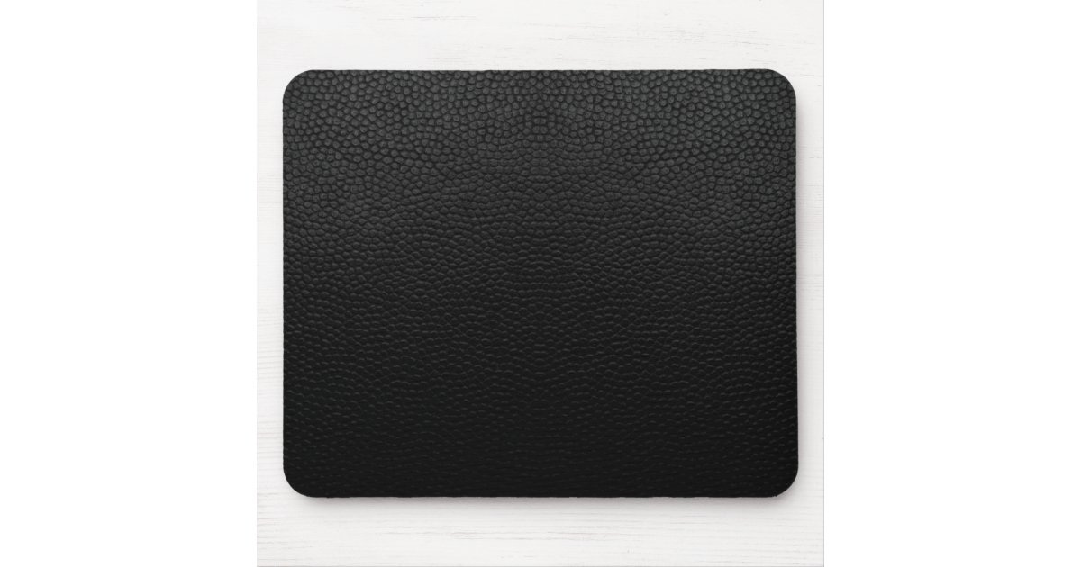 Black Leather Mouse Pad Zazzle