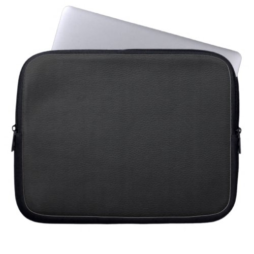 Black leather Neoprene Laptop Sleeve 10 inch