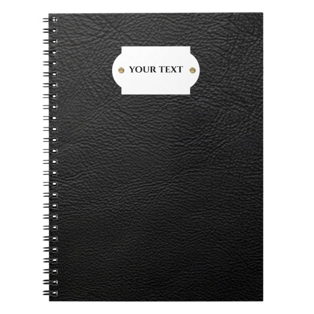 Black leather  notebook (Front)