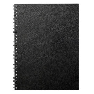 Black leather notebook