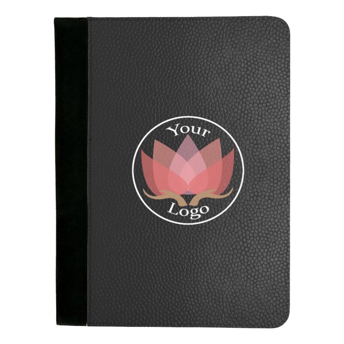Black Leather Padfolio Custom LOGO