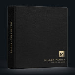 Black Leather Print Monogram Photo Album Book 3 Ring Binder<br><div class="desc">Keep your cherished memories organized and secure with this personalized black leather print photo album book. The elegant brushed metallic gold monogram initial emblem and customizable text on the spine make this album a sophisticated addition to any home decor. The three-ring binder design allows for easy adding or removing of...</div>