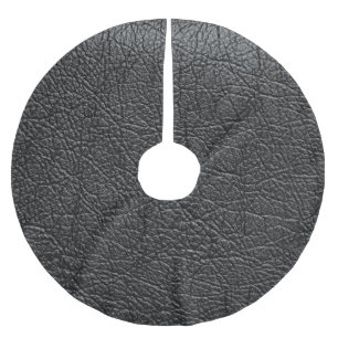 Black leather: seamless closeup texture. brushed polyester tree skirt