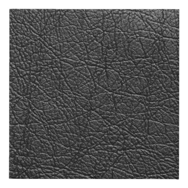 Black leather: seamless closeup texture. faux canvas print (Front)