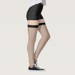 Black Leather Shorts With Fishnets Leggings<br><div class="desc">Black leather mini fitting shorts with pale skin tone legs with black fishnet stockings leggings</div>