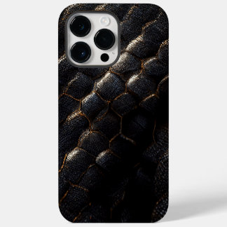 Black leather snakeskin iphone case