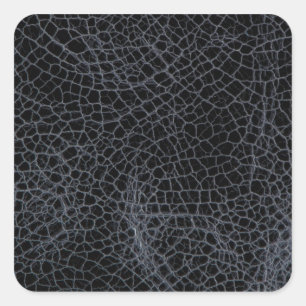 Black leather square sticker