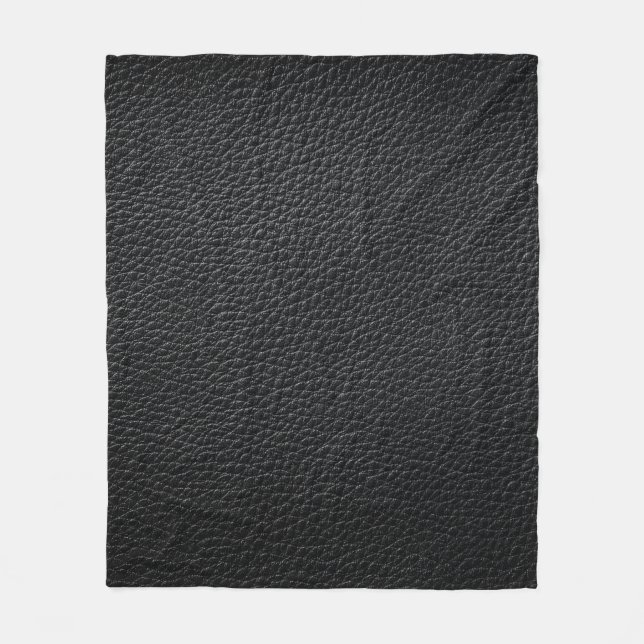 Black leather texture and backgroundleather,textur fleece blanket (Front)