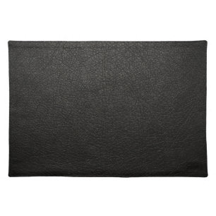 Black Leather Texture Background Cloth Placemat