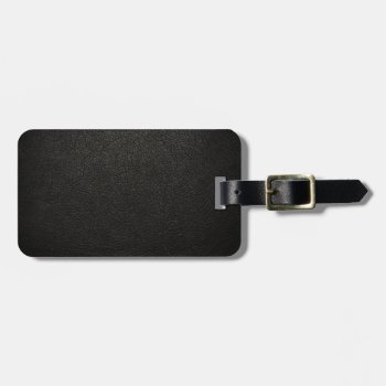 Black Leather Texture Background Luggage Tag by EnhancedImages at Zazzle
