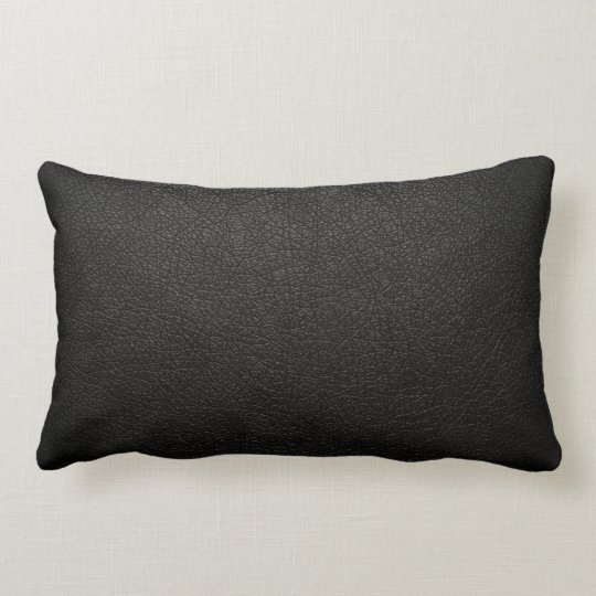 Black Leather Texture Background Lumbar Pillow | Zazzle.com