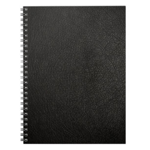 Black Leather Texture Background Notebook