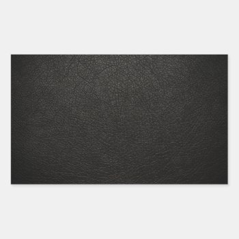 Black Leather Texture Background Rectangular Sticker by EnhancedImages at Zazzle
