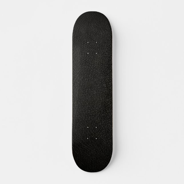 Black Leather Texture Background Skateboard Deck (Front)
