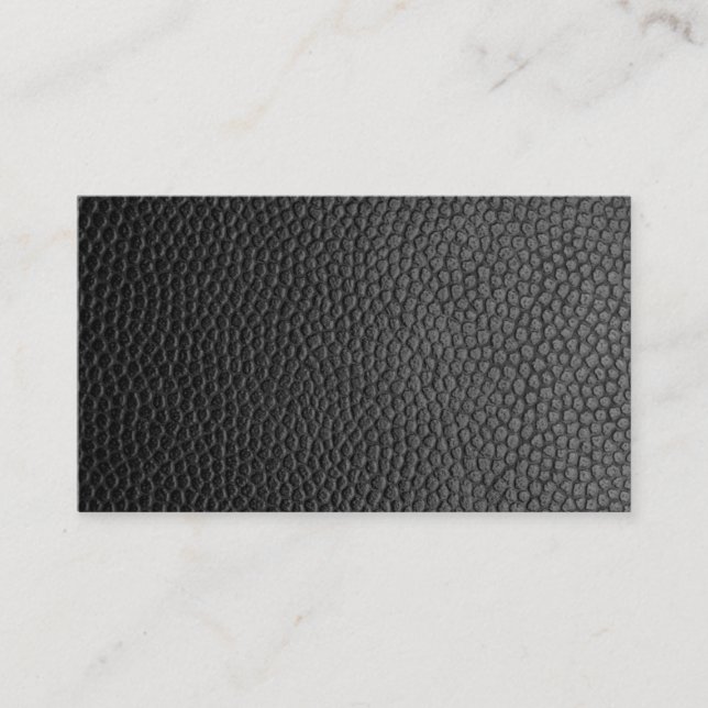 Black Leather Texture Business Card (Front)