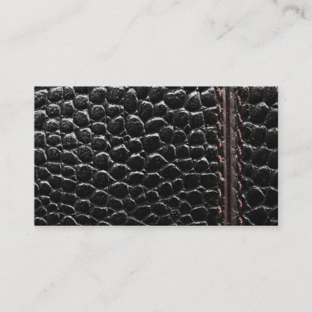 Black leather texture Business Card (Front)