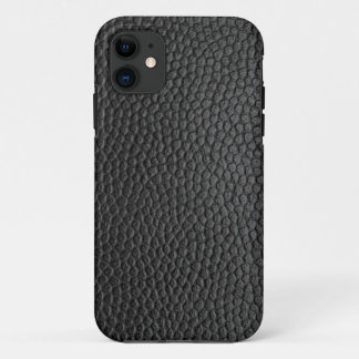 Black Leather Texture iPhone 11 Case