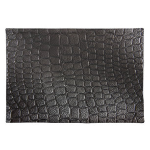 Black Leather Texture Cloth Placemat