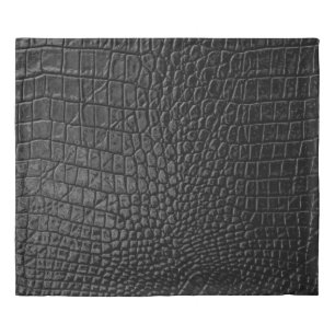 Black leather texture duvet cover