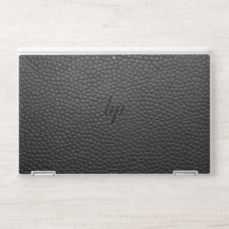 Black Leather Texture HP Laptop Skin