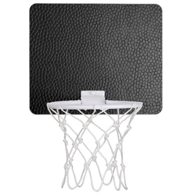 Black Leather Texture Mini Basketball Hoop (Front)
