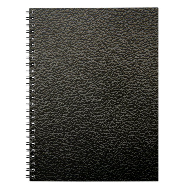 Black leather texture or background. abstract,anim notebook (Front)