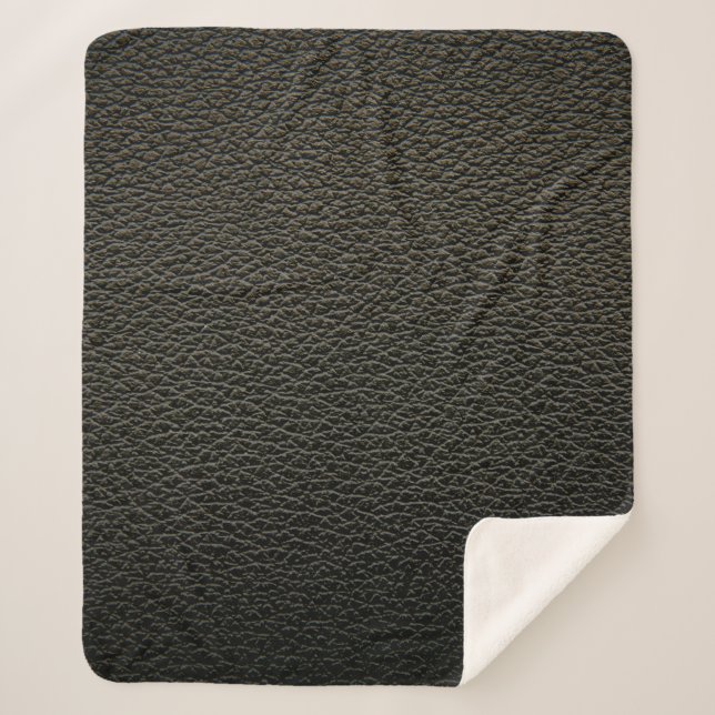 Black leather texture or background. abstract,anim sherpa blanket (Front)