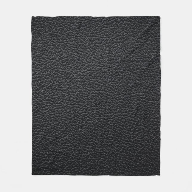 Black leather texture or background. leather,textu fleece blanket (Front)
