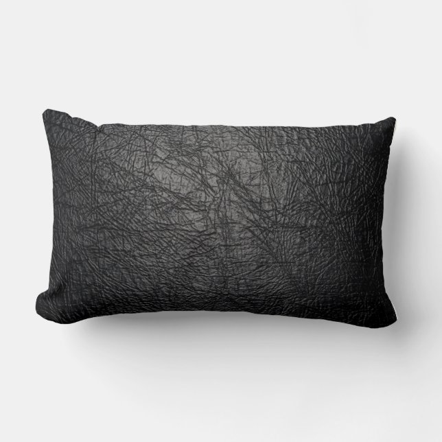 black leather texture pillow (Front)