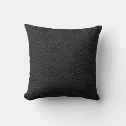 Black leather texture pillow