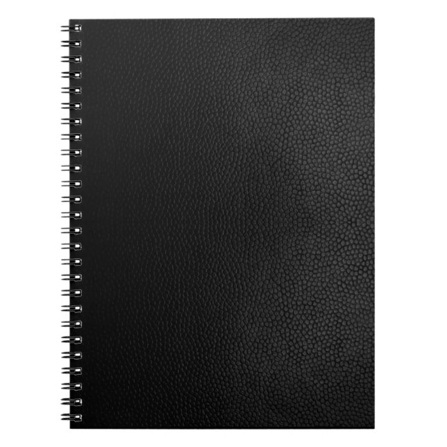Black Leather Texture Spiral Notebook (Front)