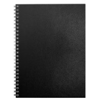 Black Leather Texture Spiral Notebook