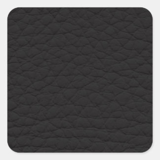 Black Leather Texture Square Sticker
