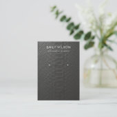 BLACK LEATHER TEXTURE STUD EARRING DISPLAY CARD (Standing Front)