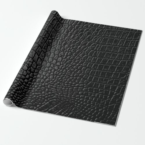 Black leather texture wrapping paper