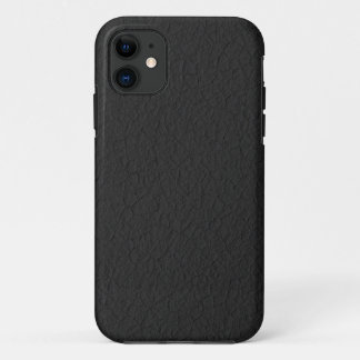 Black Leather Textured (faux) iPhone 11 Case