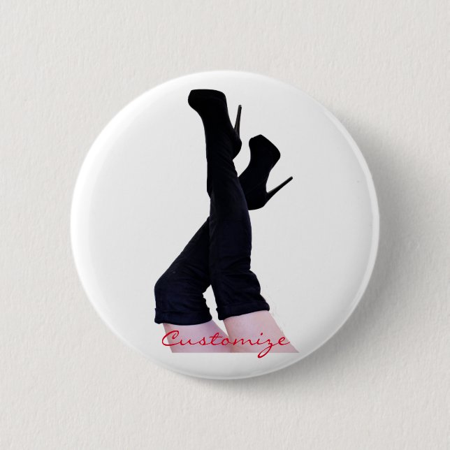 Black Leather Thigh-high Boots Thunder_Cove Button (Front)