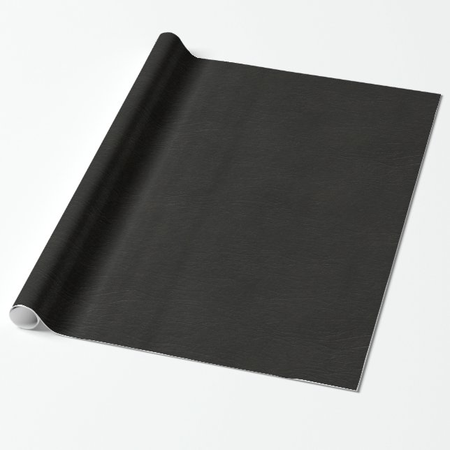 Black Leather Wrapping Paper (Unrolled)