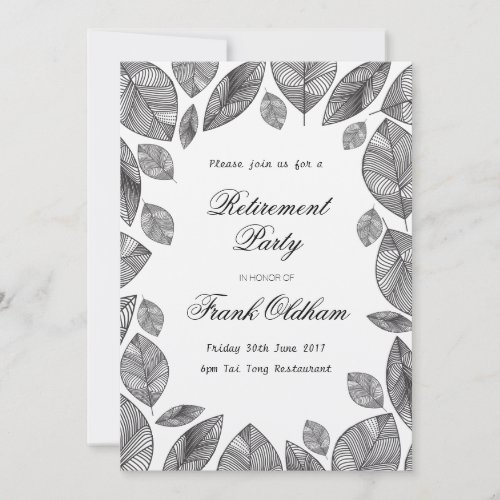 Black Leaves, Modern any occasion Retirement